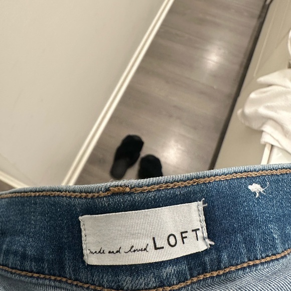 LOFT Blue Ankle Cropped Jeans Modern Fit - Picture 3 of 4